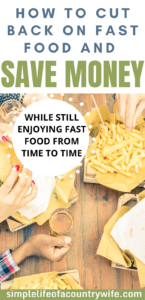 cut back on fast food