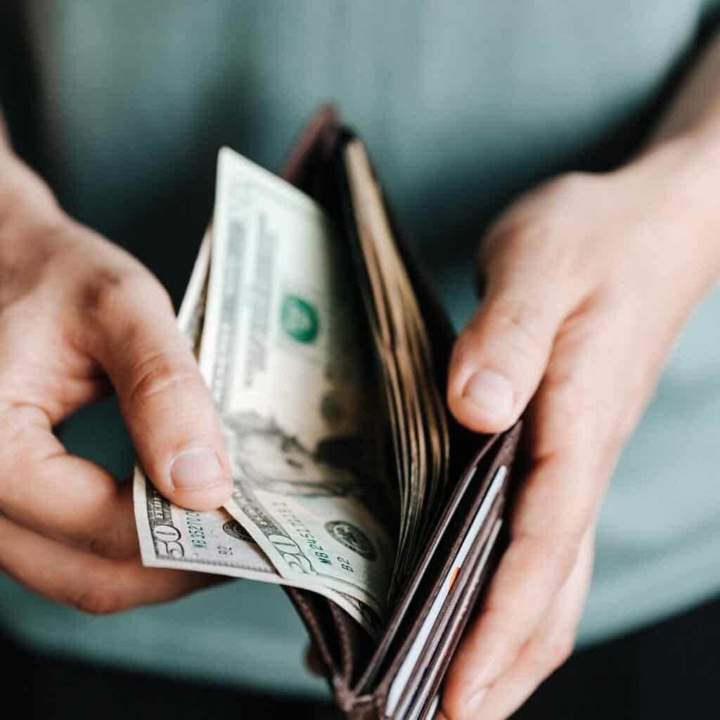 money in a wallet