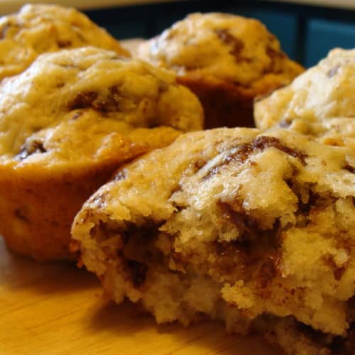 banana chocolate chunk muffins