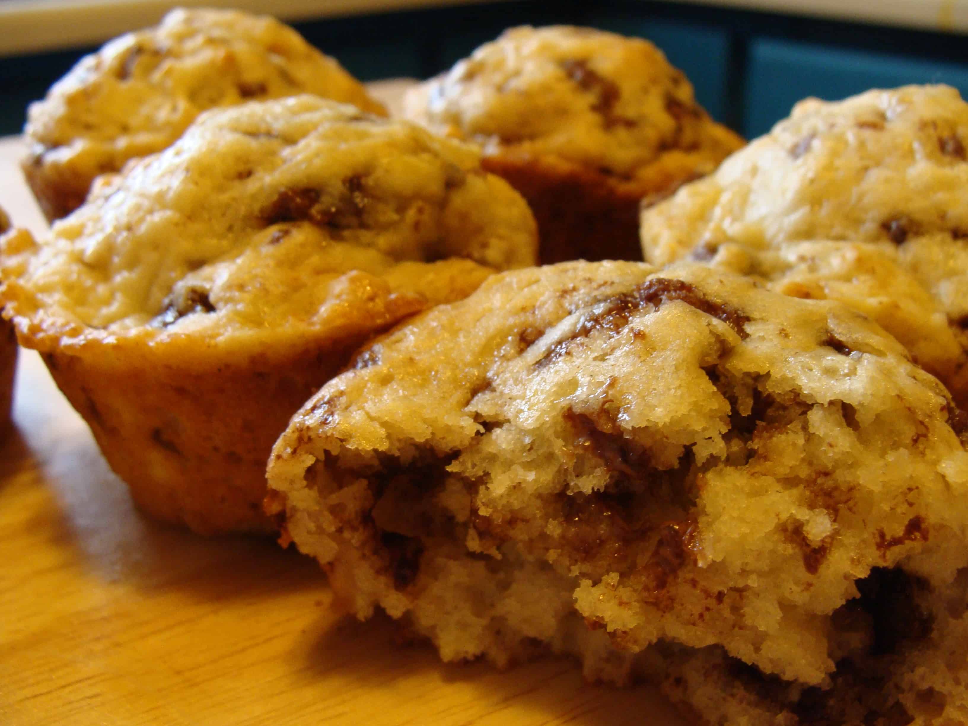 banana chocolate chunk muffins