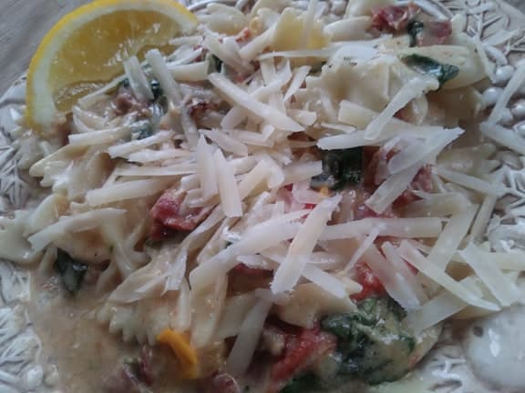 Creamy Lemon Bacon Bowtie Pasta