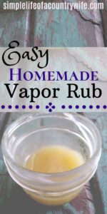 homemade vapor rub
