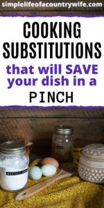 cooking substitutions