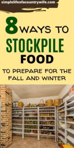 stockpiling food