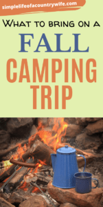 camping in the fall