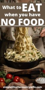 What to eat when you have no food