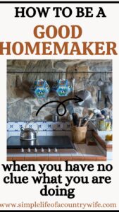 Be a good homemaker