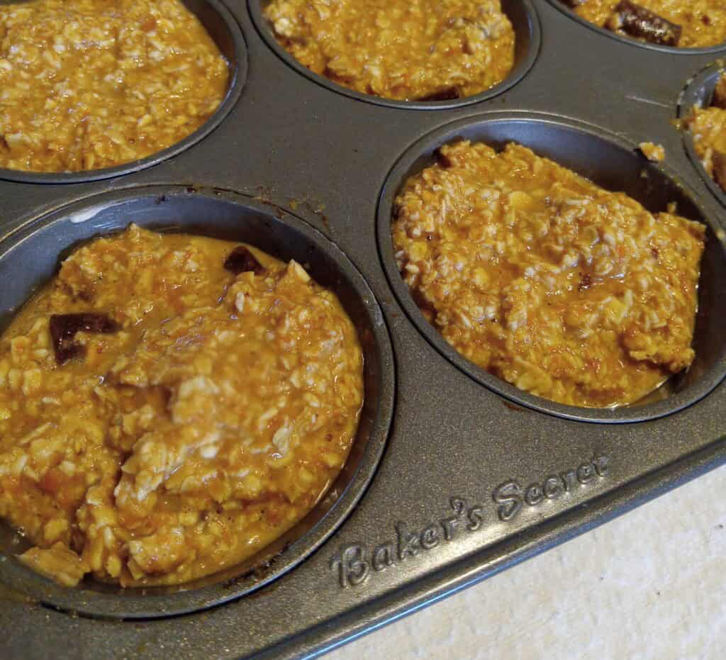 Pumpkin oatmeal muffin tin cups