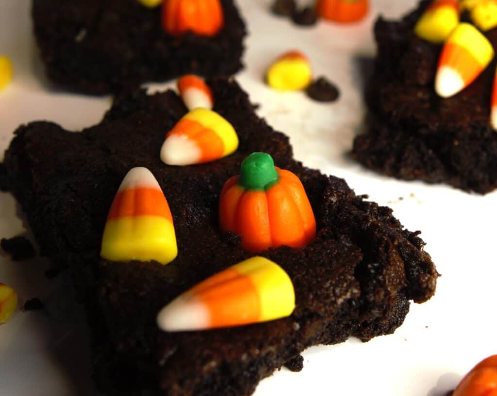 Candy corn homemade brownies