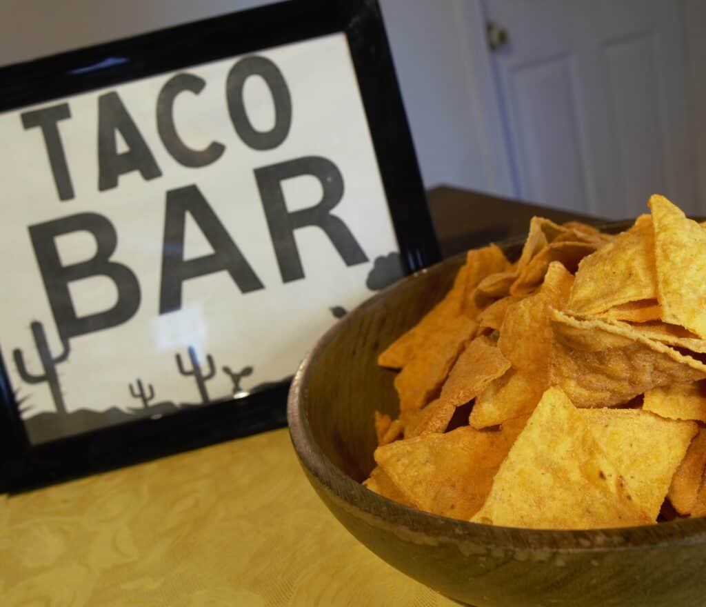 Taco bar party printable