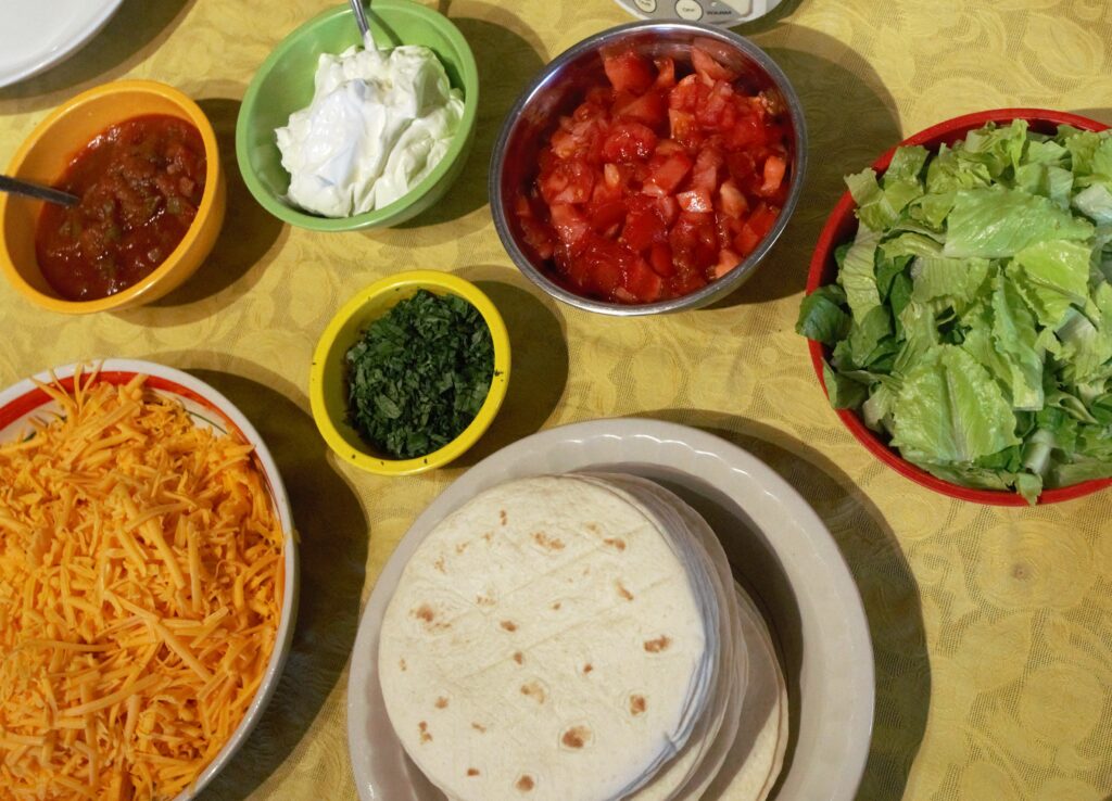 taco bar toppings