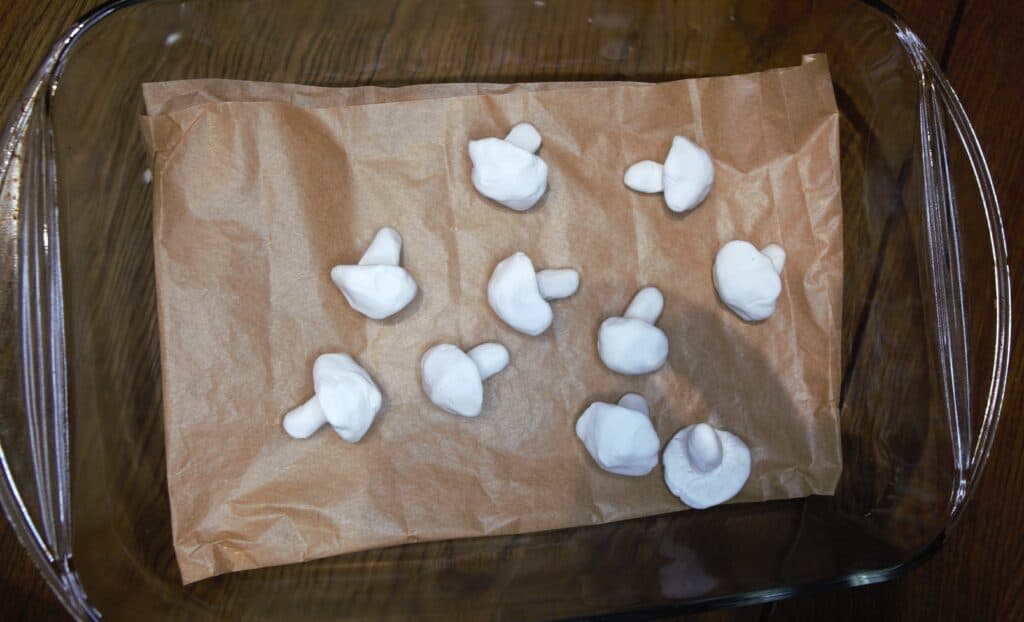 Baking polymer clay