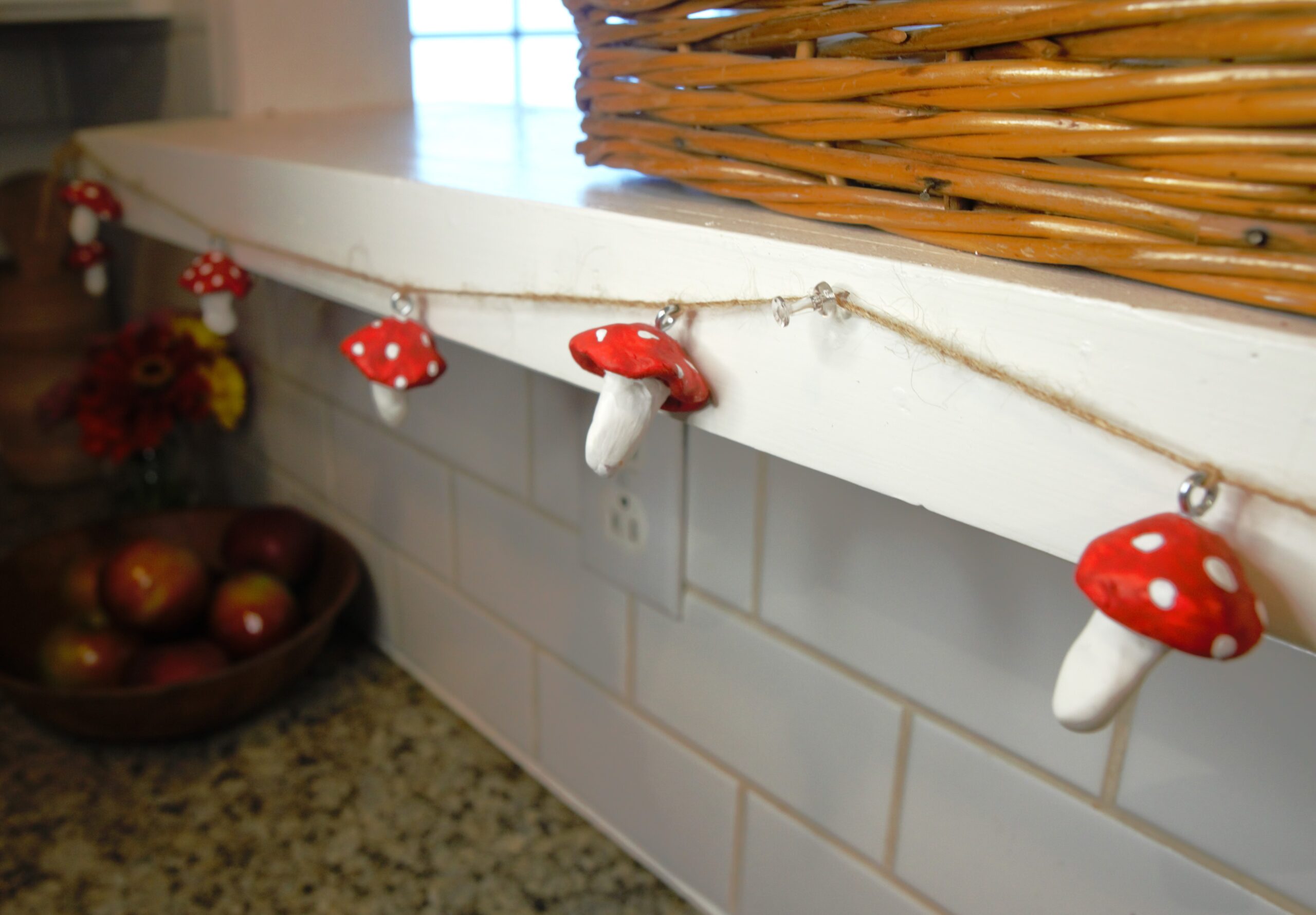 DIY Clay Mushroom Garland
