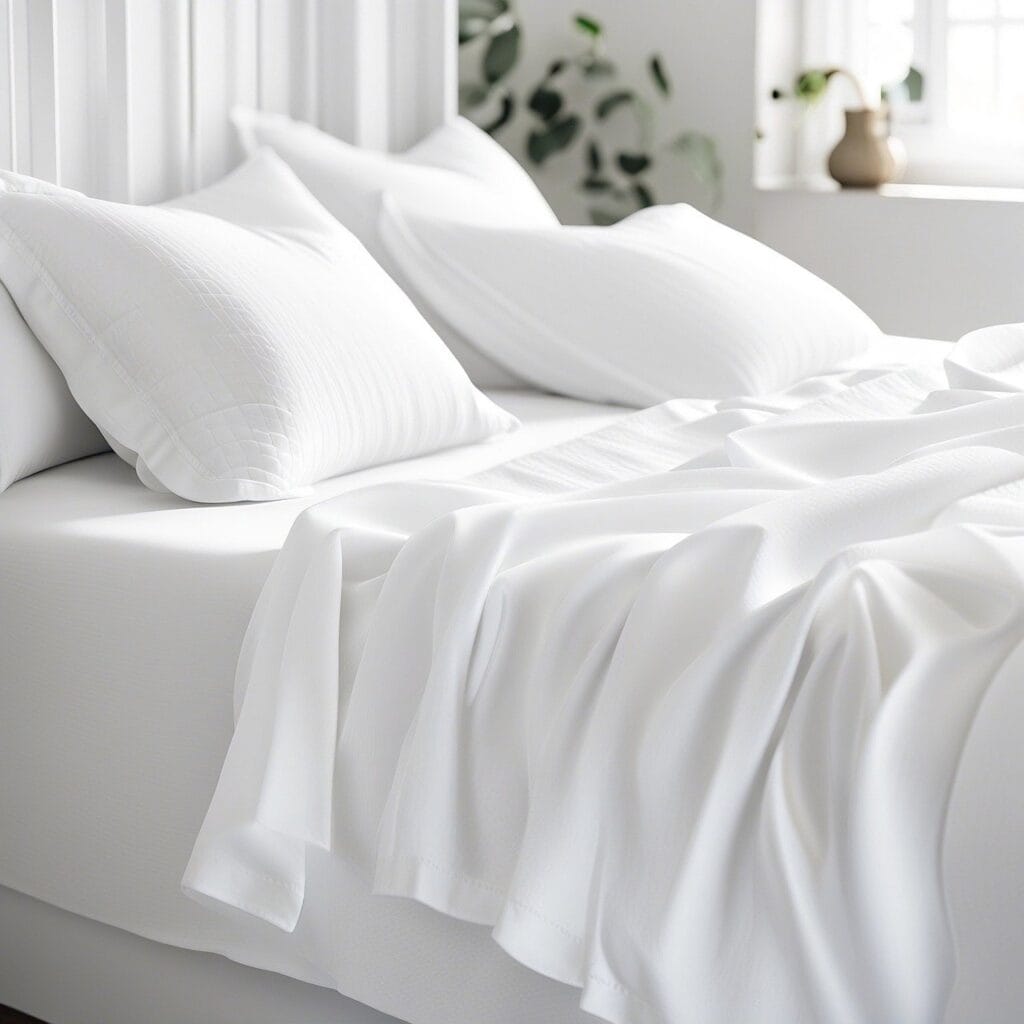 White bedding