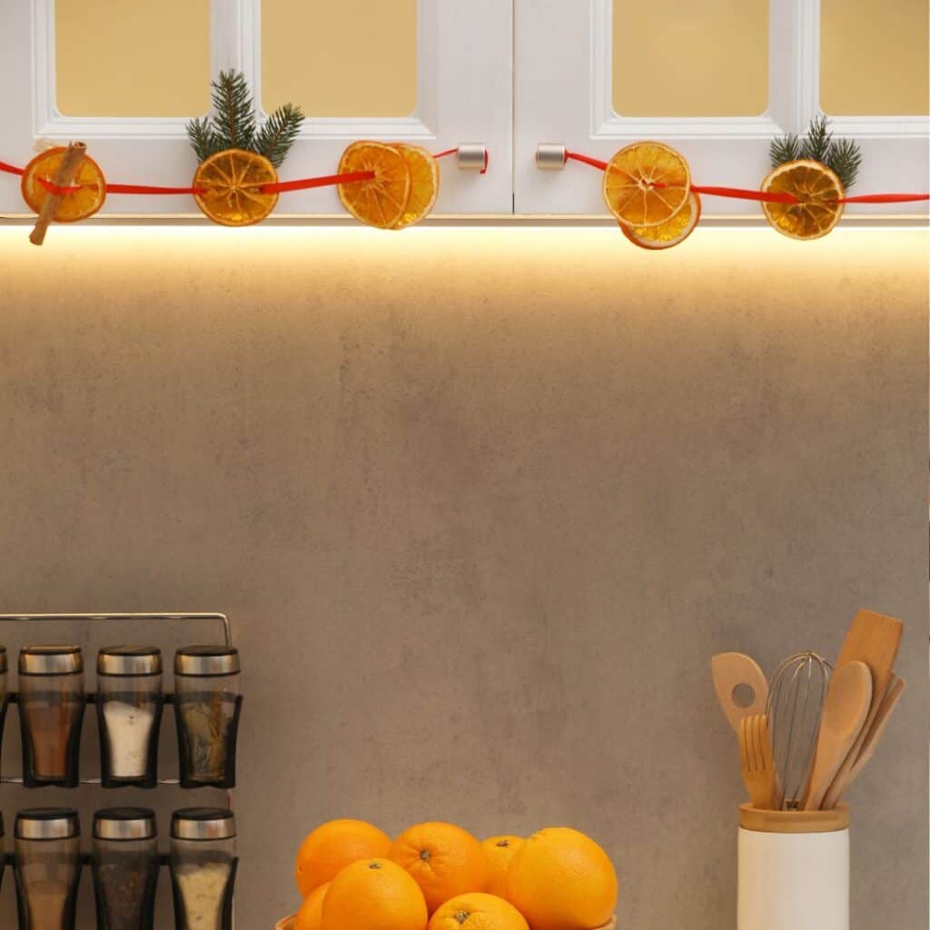 Dried orange slice garland