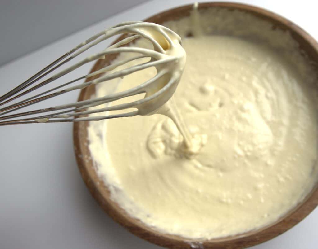 beating pancake mixture