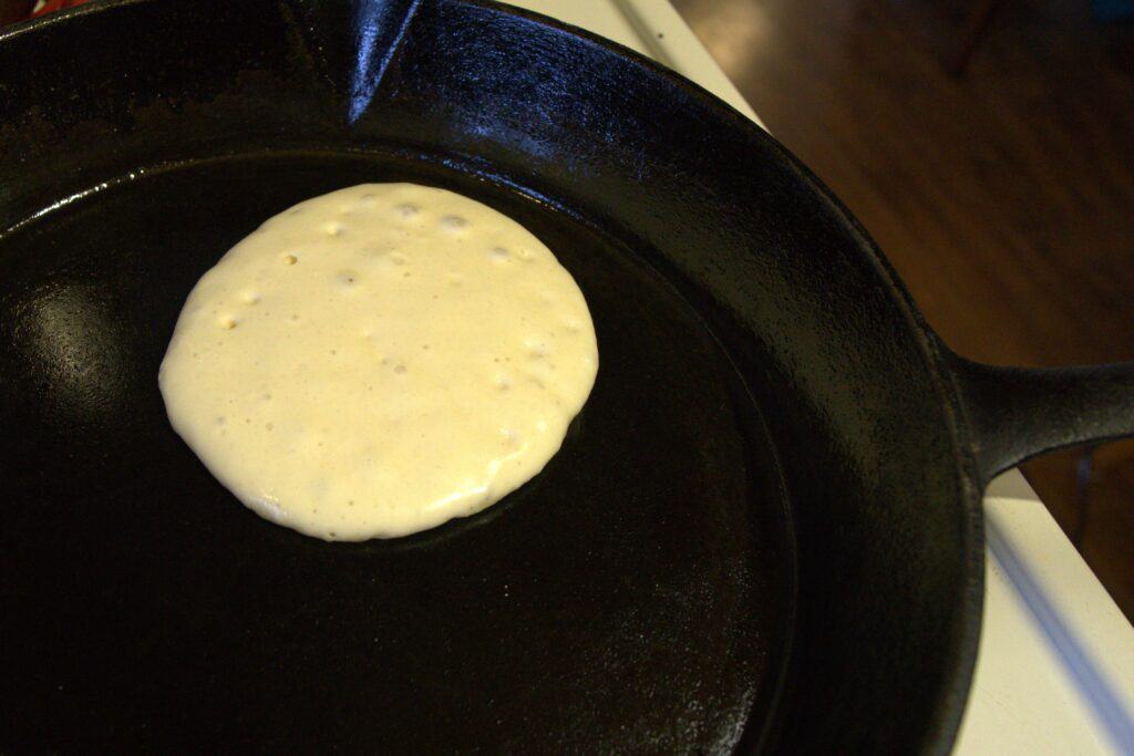 cooking a pancake
