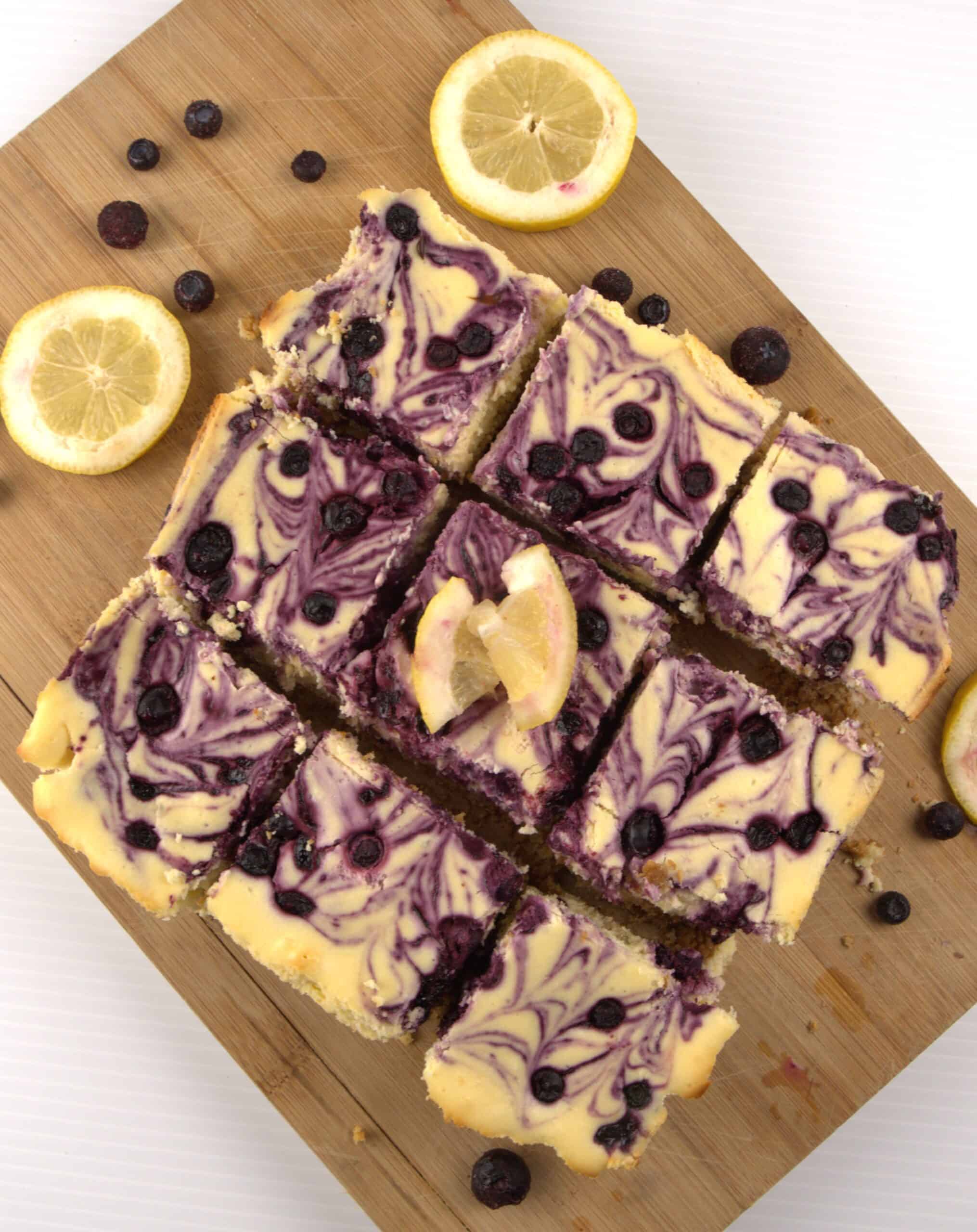 swirly lemon cheesecake bars