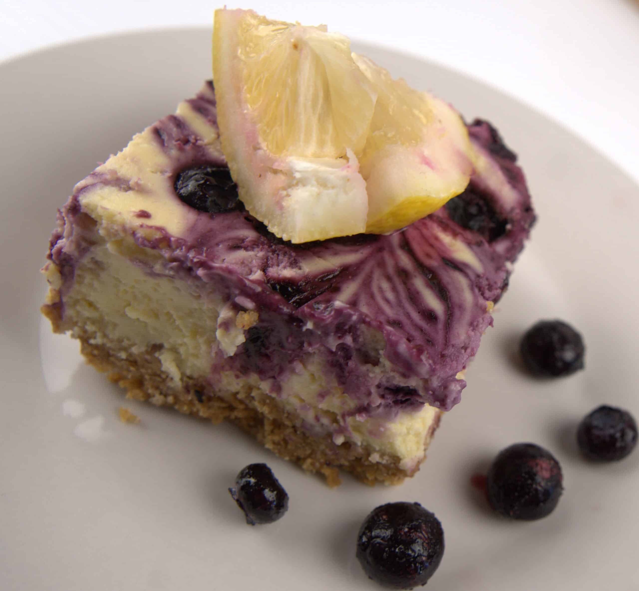 Blueberry lemon cheesecake