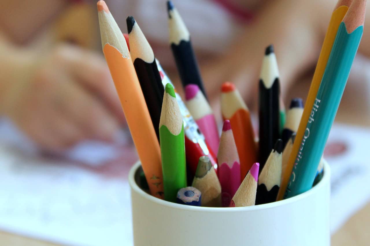 pencil crayons