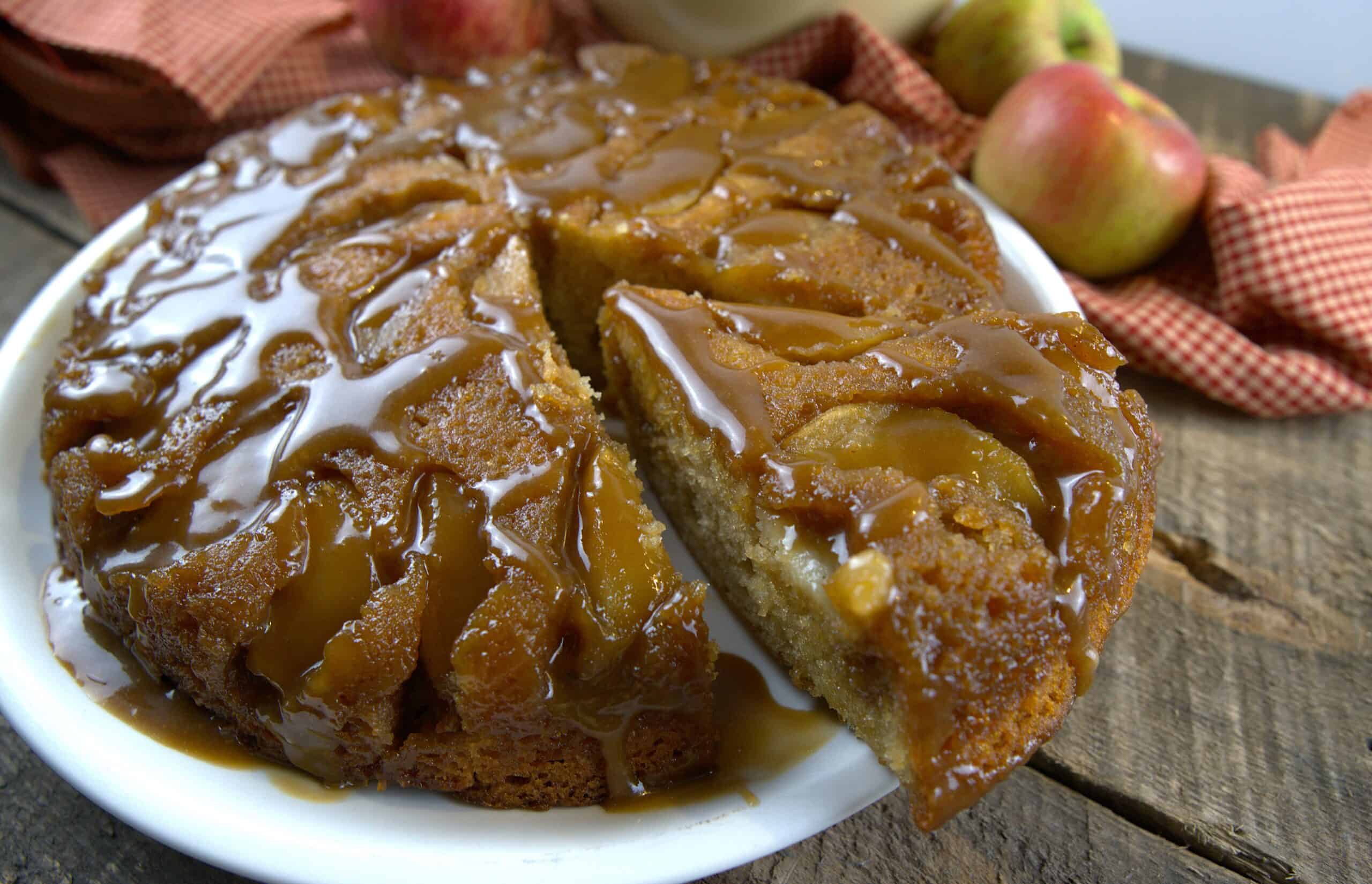 Upside down Caramel Apple Cake