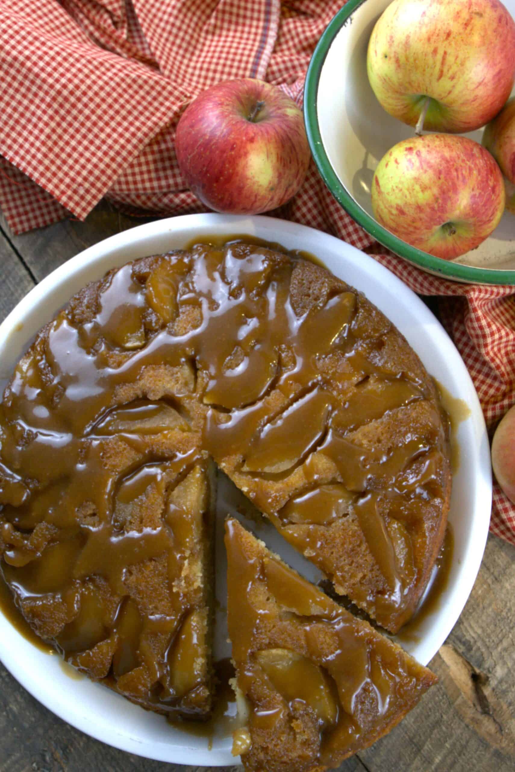 Upside Down Caramel Apple Cake
